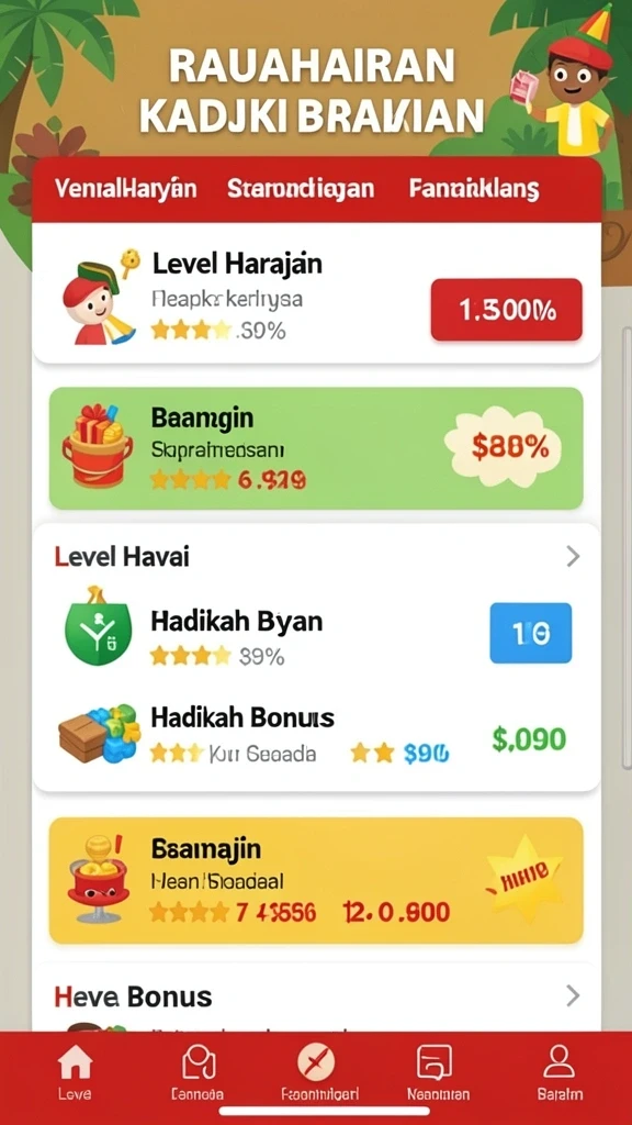 grabwin - Tampilan hadiah yang bisa dimenangkan setiap hari.